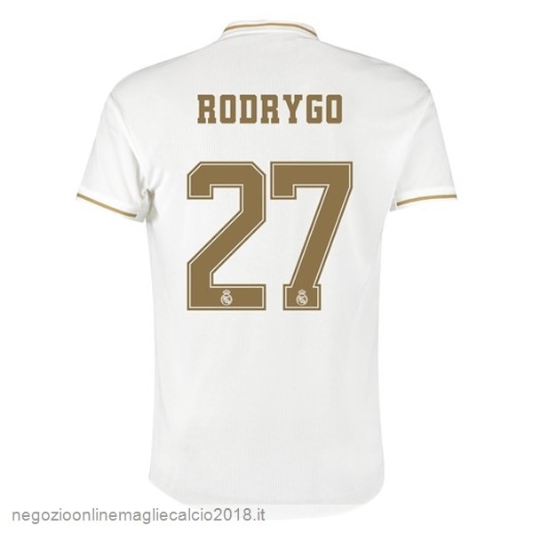 NO.27 Rodrygo Home Online Maglie Calcio Real Madrid 2019/20 Bianco