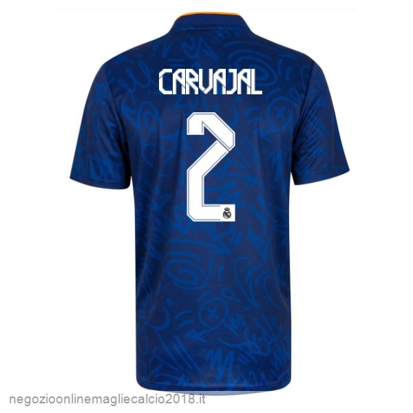 NO.2 Carvajal Away Online Maglia Real Madrid 2021/2022 Blu