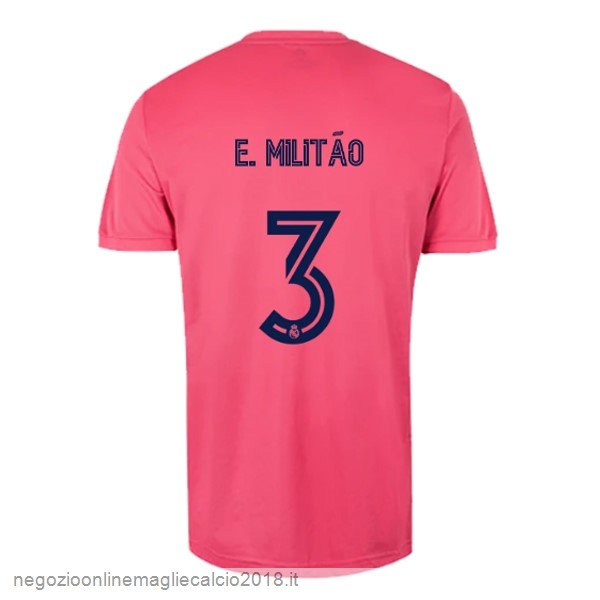 NO.3 E. Militão Away Online Maglia Real Madrid 2020/21 Rosa