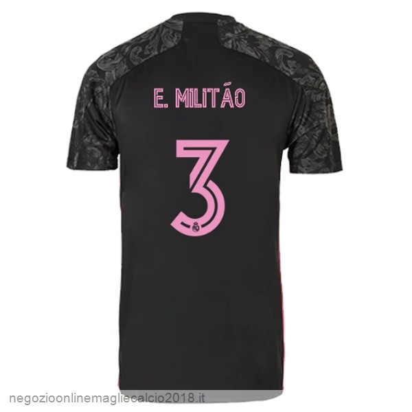 NO.3 E. Militão Terza Online Maglia Real Madrid 2020/21 Nero
