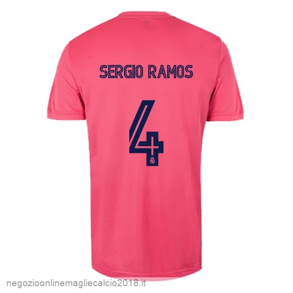 NO.4 Sergio Ramos Away Online Maglia Real Madrid 2020/21 Rosa