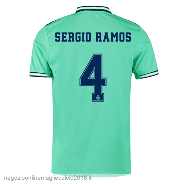 NO.4 Sergio Ramos Terza Online Maglie Calcio Real Madrid 2019/20 Verde