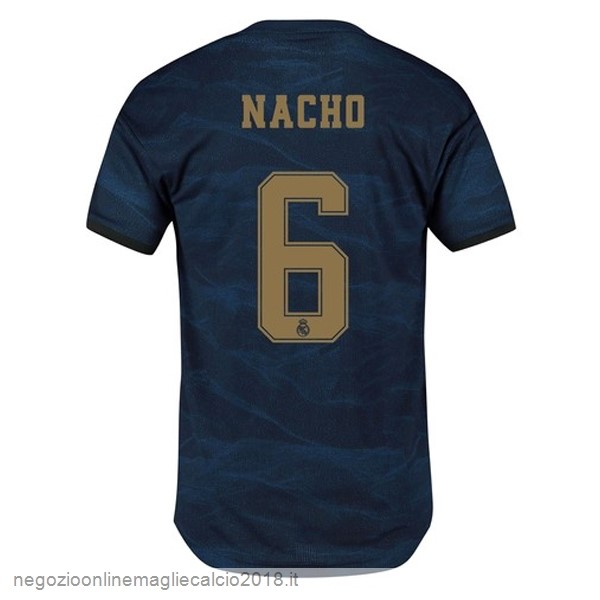 NO.6 Nacho Away Online Maglie Calcio Real Madrid 2019/20 Blu