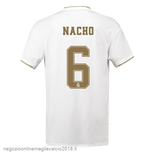 NO.6 Nacho Home Online Maglie Calcio Real Madrid 2019/20 Bianco