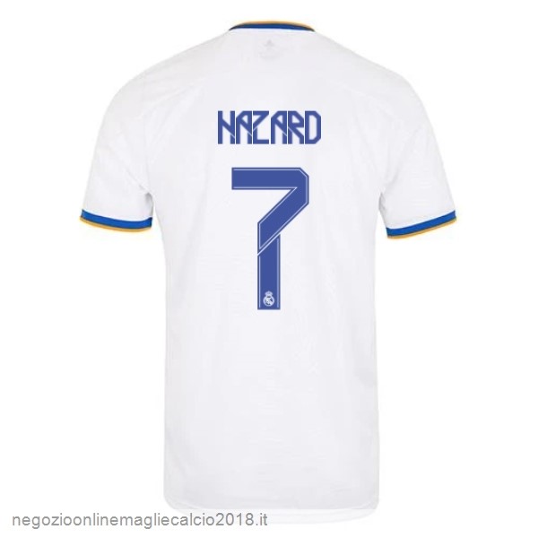 NO.7 Hazard Home Online Maglia Real Madrid 2021/2022 Bianco