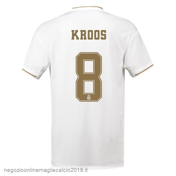 NO.8 Kroos Home Online Maglie Calcio Real Madrid 2019/20 Bianco
