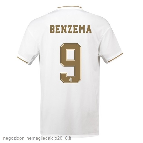 NO.9 Benzema Home Online Maglie Calcio Real Madrid 2019/20 Bianco