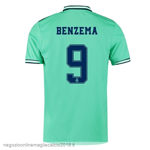 NO.9 Benzema Terza Online Maglie Calcio Real Madrid 2019/20 Verde