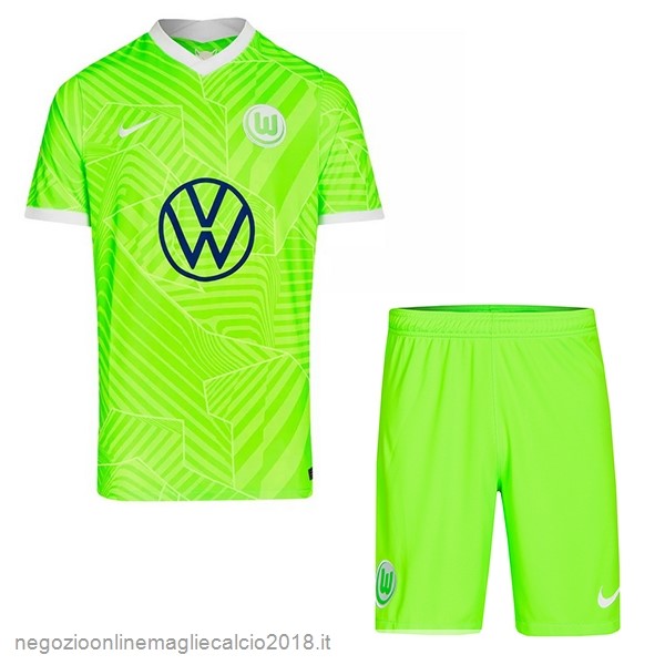 Home Online Set Completo Bambino Wolfsburgo 2021/2022 Verde